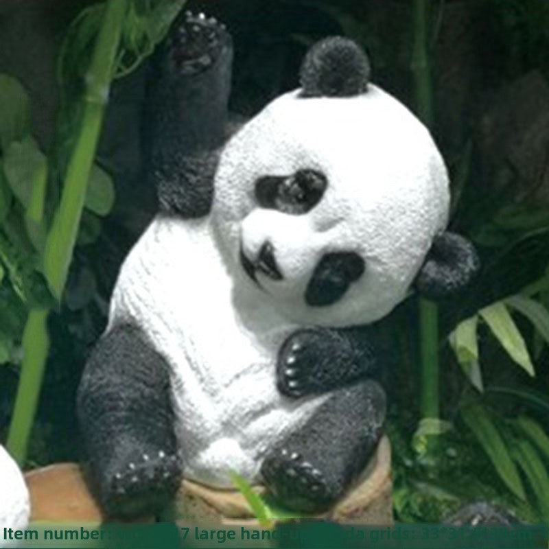 Outdoor simulation giant panda ornament animal sculpture fiberglass landscape garden park lawn villa yard decoration