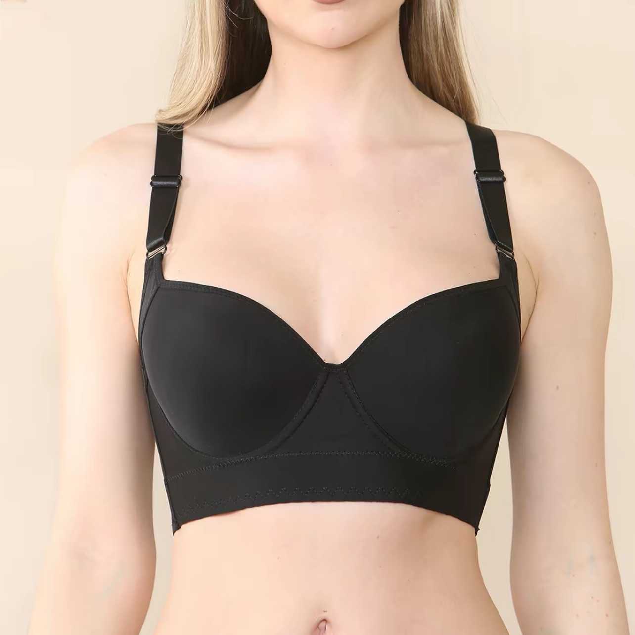 Underwire Bra Full Coverage Black&Beige