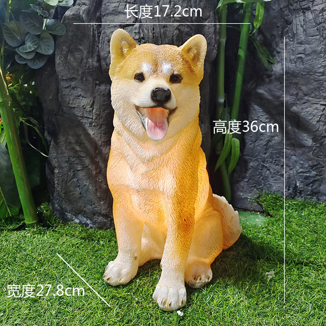 Simulated luminous small animal light Garden solar light Rabbit light Panda light Squirrel light Pig light Landscape decoration