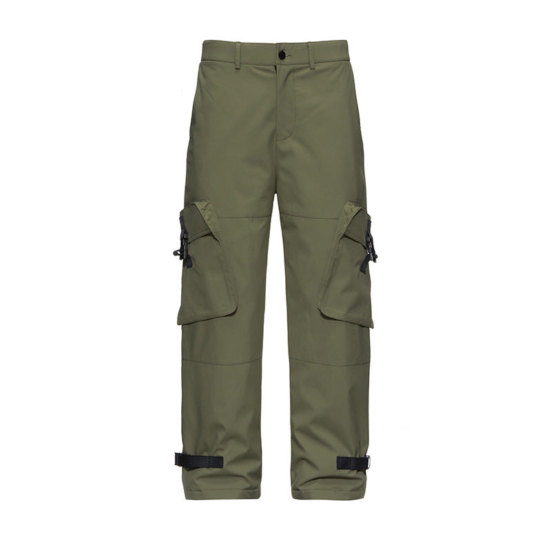 IZEXX tide brand winter velvet ski pants hard shell windproof and cold-resistant charging down pants 90 white duck down casual pants