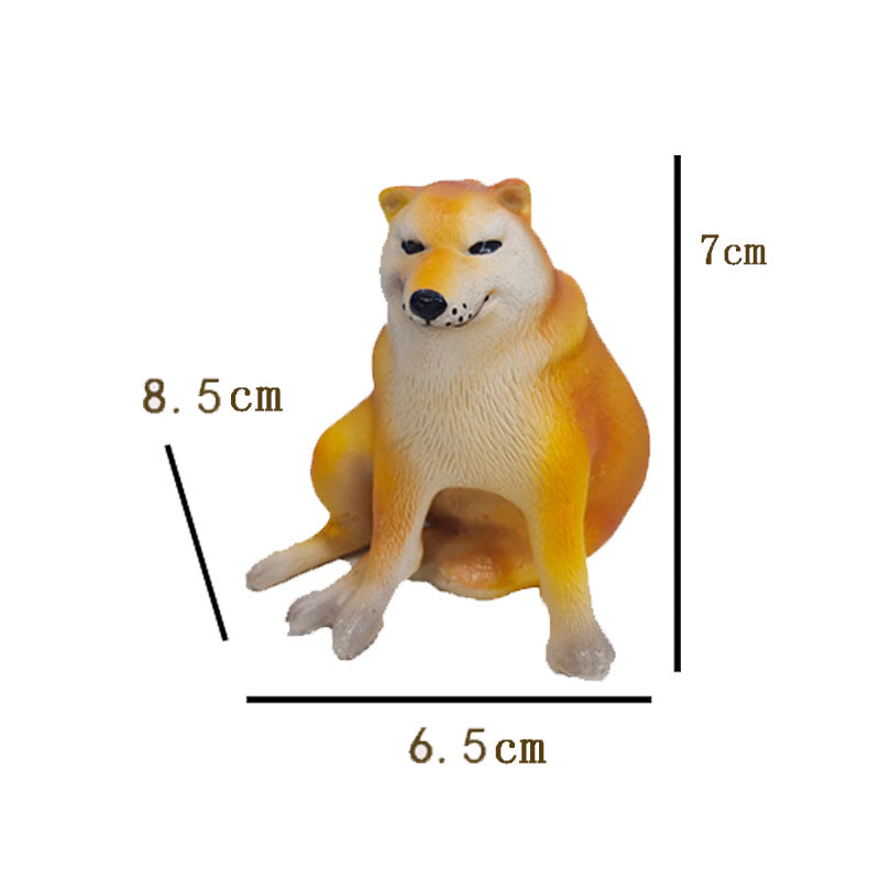 Cheems waste Shiba Inu sand sculpture dog ornament funny muscle Shiba Inu desktop decoration tide play resin crafts