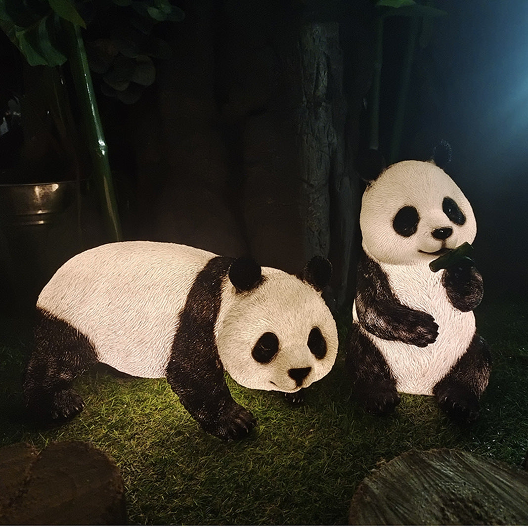 Simulated luminous small animal light Garden solar light Rabbit light Panda light Squirrel light Pig light Landscape decoration