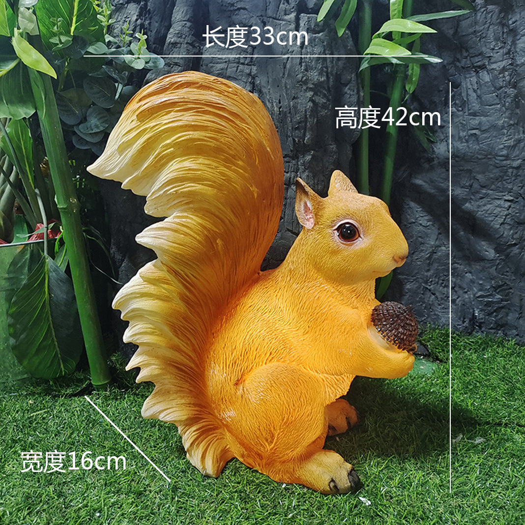 Simulated luminous small animal light Garden solar light Rabbit light Panda light Squirrel light Pig light Landscape decoration