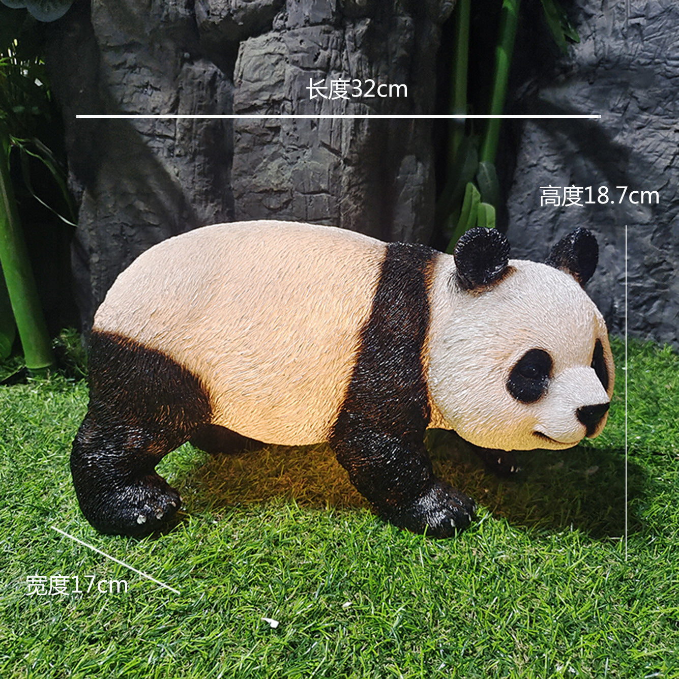 Simulated luminous small animal light Garden solar light Rabbit light Panda light Squirrel light Pig light Landscape decoration