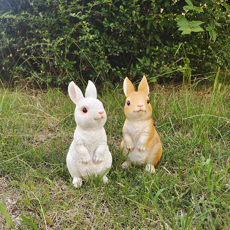 Creative simulation resin ornament cute bunny desktop decoration living room home room decoration gift props