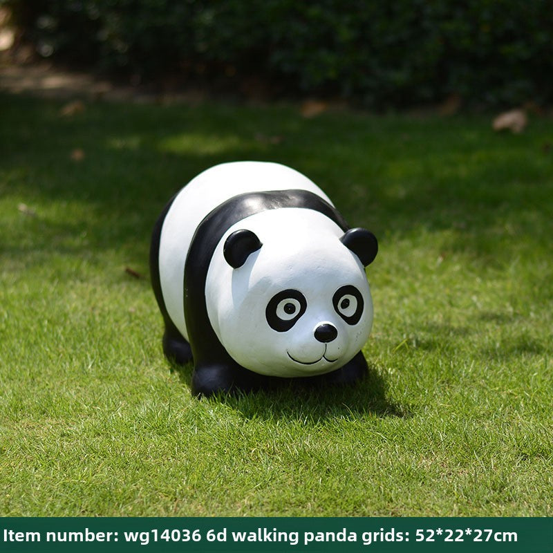 Outdoor simulation giant panda ornament animal sculpture fiberglass landscape garden park lawn villa yard decoration