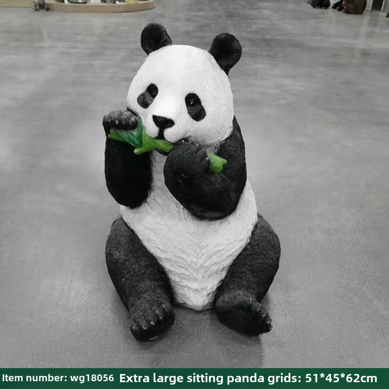 Outdoor simulation giant panda ornament animal sculpture fiberglass landscape garden park lawn villa yard decoration