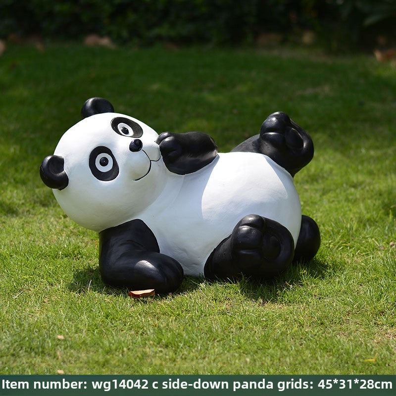 Outdoor simulation giant panda ornament animal sculpture fiberglass landscape garden park lawn villa yard decoration