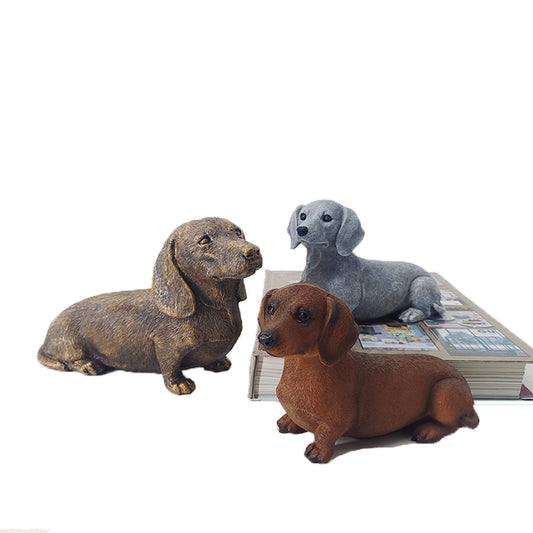 Cross-border new product simulation Dachshund dog resin ornament courtyard lawn garden landscape home entrance decoration