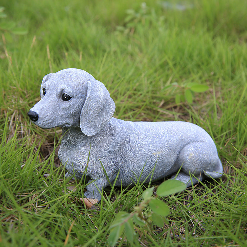 Cross-border new product simulation Dachshund dog resin ornament courtyard lawn garden landscape home entrance decoration