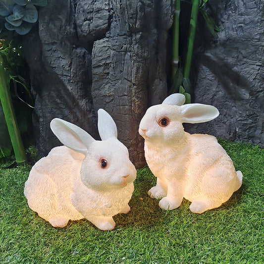 Simulated luminous small animal light Garden solar light Rabbit light Panda light Squirrel light Pig light Landscape decoration