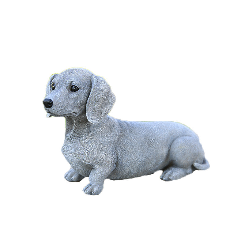 Cross-border new product simulation Dachshund dog resin ornament courtyard lawn garden landscape home entrance decoration