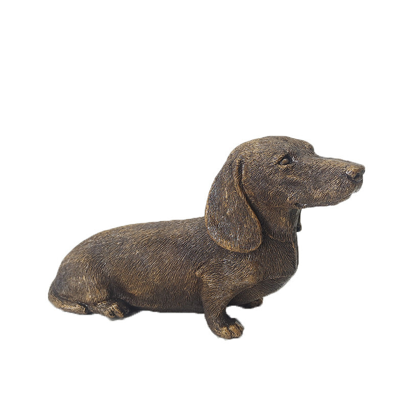 Cross-border new product simulation Dachshund dog resin ornament courtyard lawn garden landscape home entrance decoration