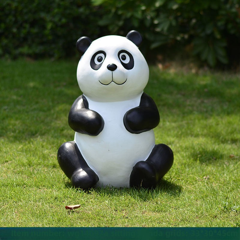 Outdoor simulation giant panda ornament animal sculpture fiberglass landscape garden park lawn villa yard decoration