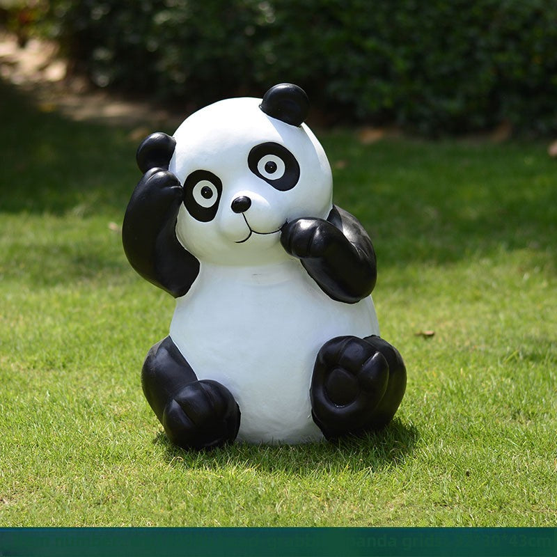 Outdoor simulation giant panda ornament animal sculpture fiberglass landscape garden park lawn villa yard decoration