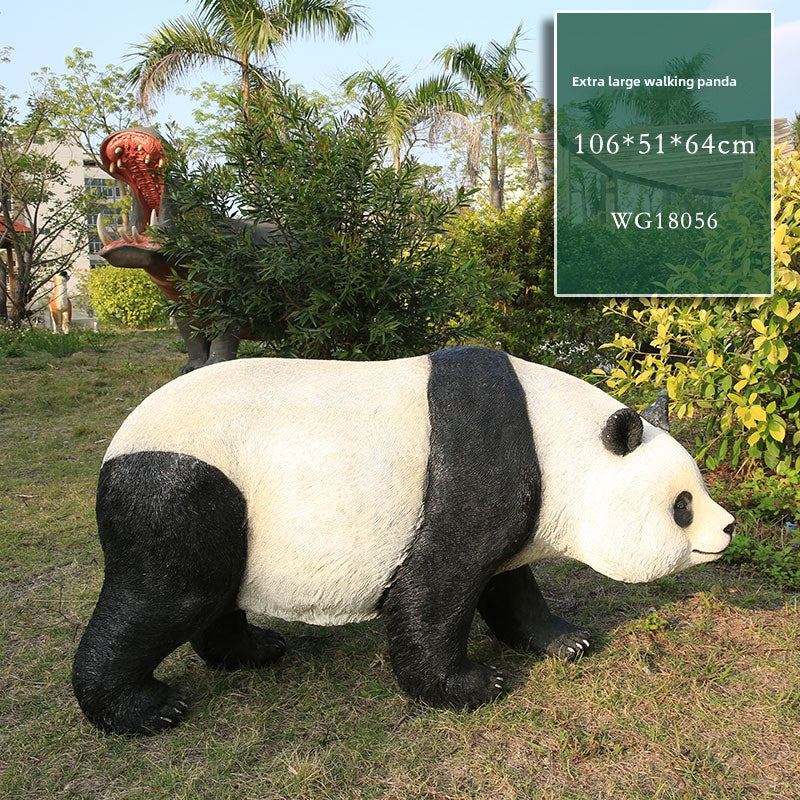 Outdoor simulation giant panda ornament animal sculpture fiberglass landscape garden park lawn villa yard decoration